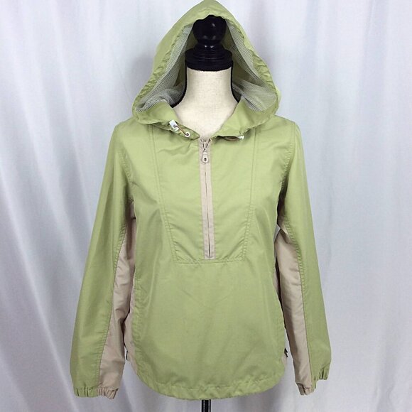 Eddie Bauer 1/2 Zip Windbreaker Hoodie Jacket Women’s M Pullover Lightweight - Picture 1 of 9
